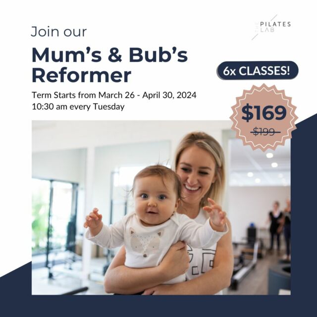 ✨️ Calling all new Mums and adorable bundles of joy! ✨️

Are you ready to reclaim your core strength and mobility after welcoming your precious little one into the world? 

Join us for our upcoming Mums & Bubs New Term starting from March 26th until April 30th, 2024!

This is a perfect class to regain your strength and mobility after the arrival of your gorgeous little bundle. 👶🏼

Each class is a full-body workout programmed for a postnatal body. You will work through rebuilding your core strength (which includes everything not just your abdominals 💪) with some fun and challenging standing sequences to get your legs and booty burning. 🔥

📅 When: Every Tuesday @ 10:30 am
⏳ Duration: 6 Week Term
💰 And guess what? It's only $169 for the entire term! 

Grab this amazing offer now and invest in yourself and your well-being.

Spaces are limited, and they're filling up fast! 

Ready to join us? Link in Bio or Simply visit our website at https://www.thepilateslab.com.au/pricing/. 

We look forward to seeing you and bubs!
.
.
.
#mumsandbubs #perthmumsandbubsfitness #perthpilates #perthmums #perthmumsgroup #reformer #scarboroughpilates #pilatesinstructors #pilatesstudio #perthfitfam #fitforlife #fitnessmotivation #perthfit #perthfitness #postpartumbody #postpartum #postnatal #scarboroughlocal #pilates #pilatesworkout #wellnes #pilatescommunity #scarboroughpilates #perthfitfam #fitnessjourney #pilateslovers #pilatesreformer #fitness